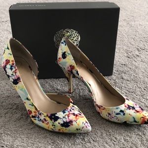 Vince Camuto floral heels